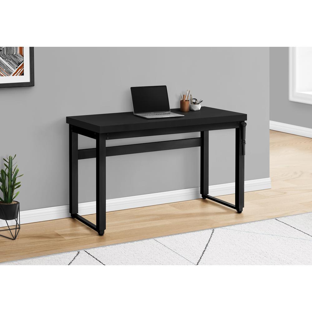 Computer Desk, Home Office, Standing, Adjustable, 48L, Work, Laptop. Picture 11