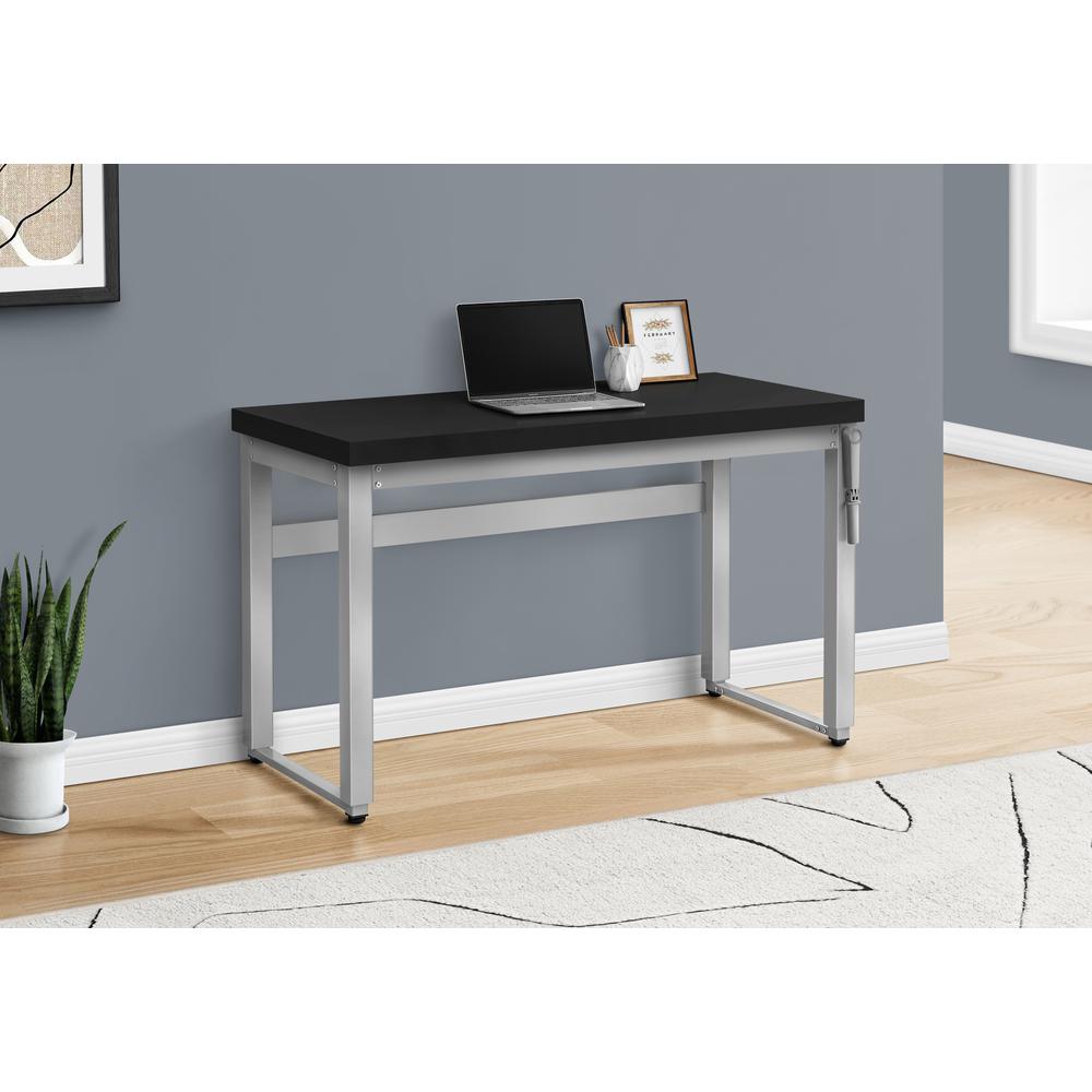 Computer Desk, Home Office, Standing, Adjustable, 48L, Work, Laptop. Picture 11