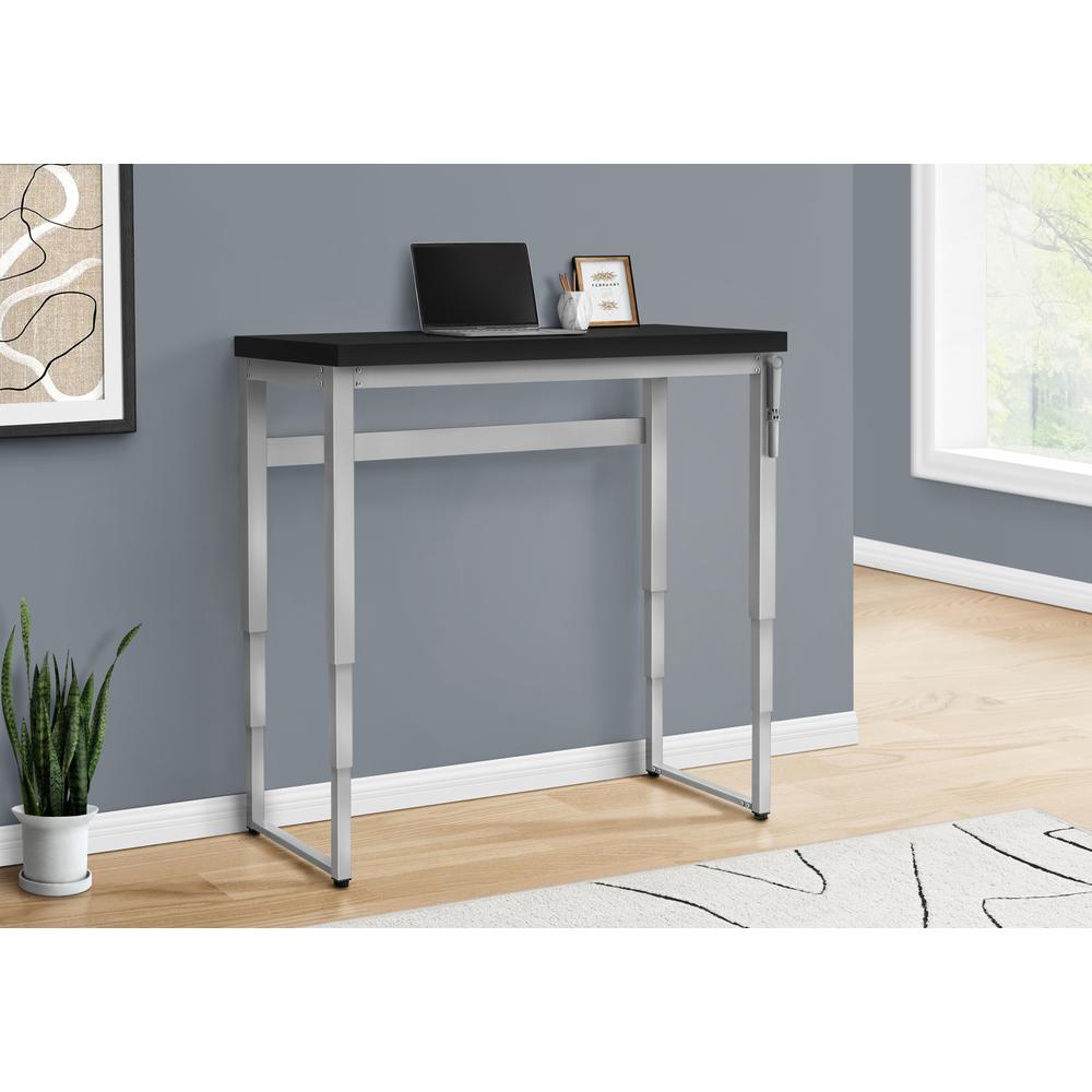 Computer Desk, Home Office, Standing, Adjustable, 48L, Work, Laptop. Picture 12