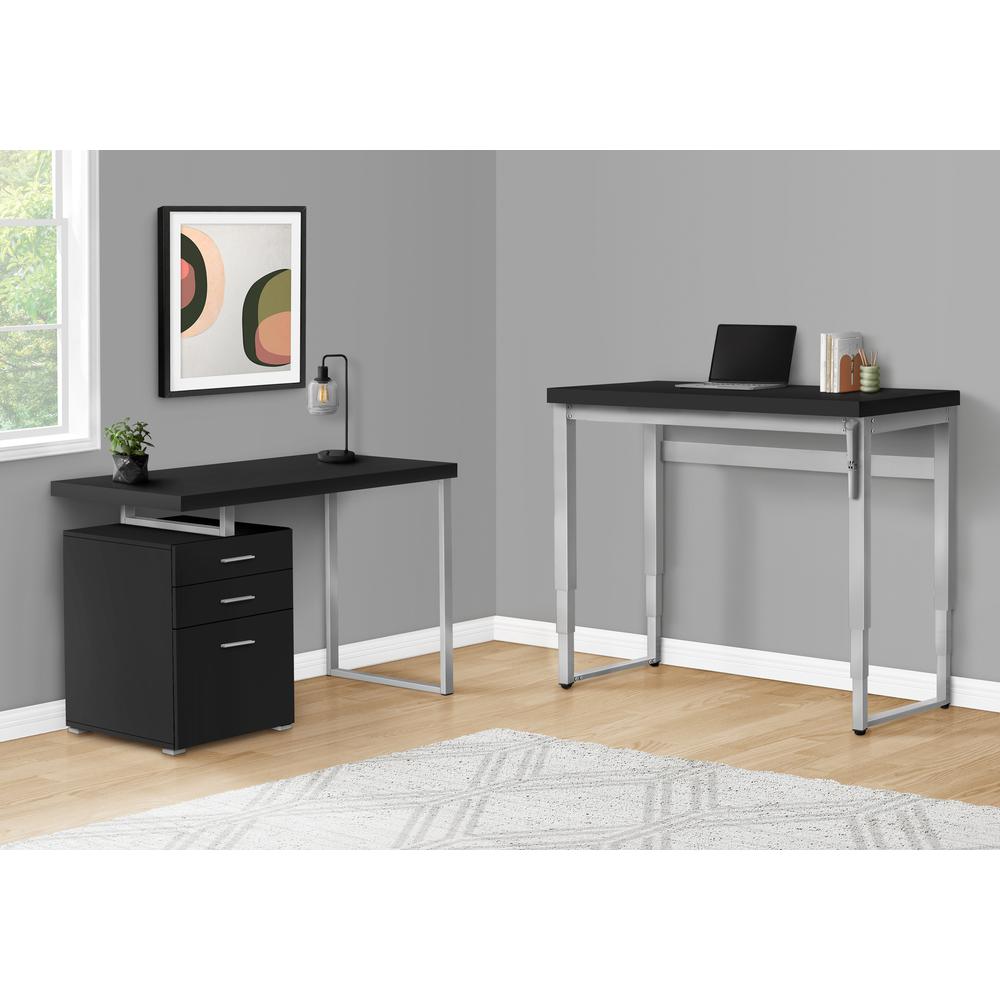 Computer Desk, Home Office, Standing, Adjustable, 48L, Work, Laptop. Picture 13