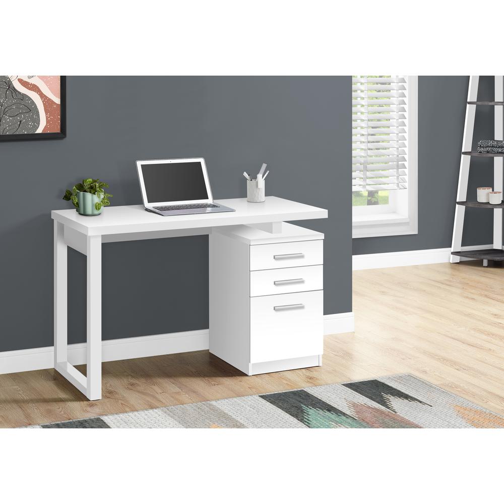 Computer Desk, Home Office, Laptop, Left, Right Set-up, Storage Drawers, 48L. Picture 9