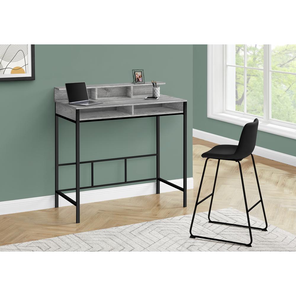 Computer Desk, Home Office, Standing, Storage Shelves, 48L, Work, Laptop. Picture 10