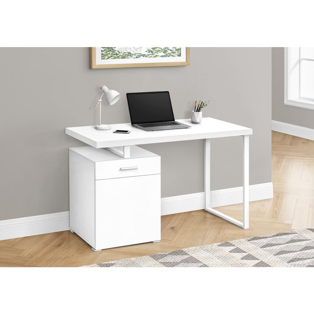 Computer Desk, Home Office, Laptop, Left, Right Set-up, Storage Drawers, 48L. Picture 2