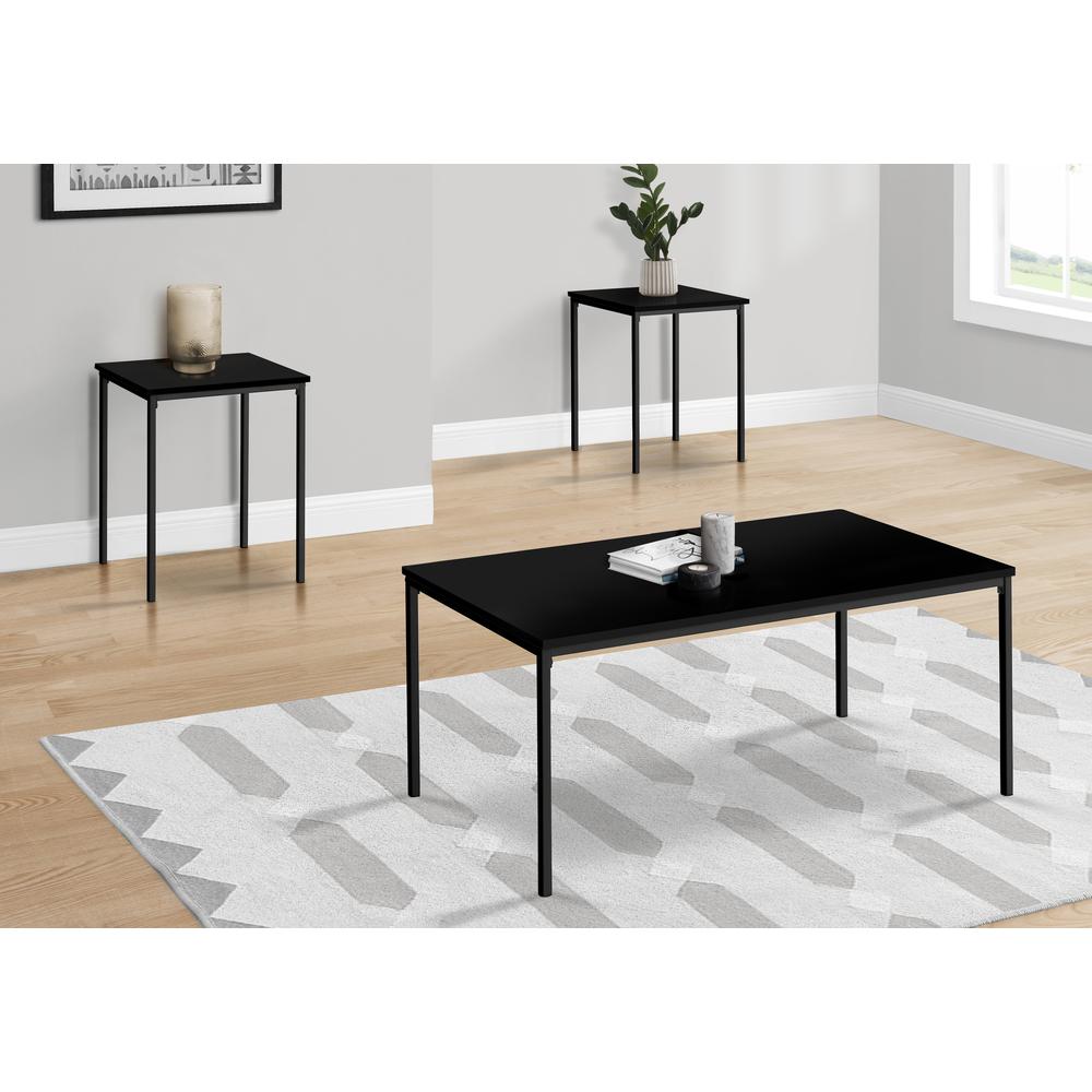 Table Set, 3pcs Set, Coffee, End, Black. Picture 10