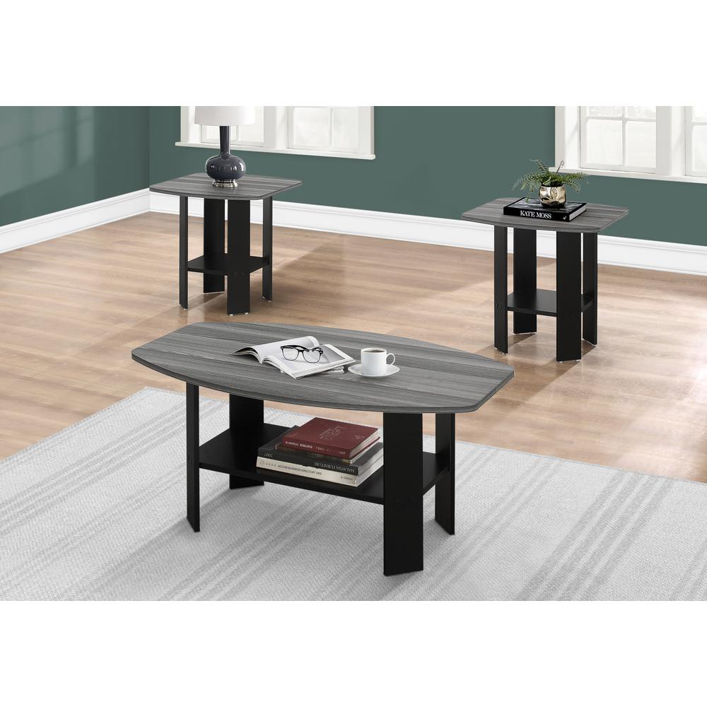Table Set, 3pcs Set, Coffee, End, Side, Accent, Living Room. Picture 2