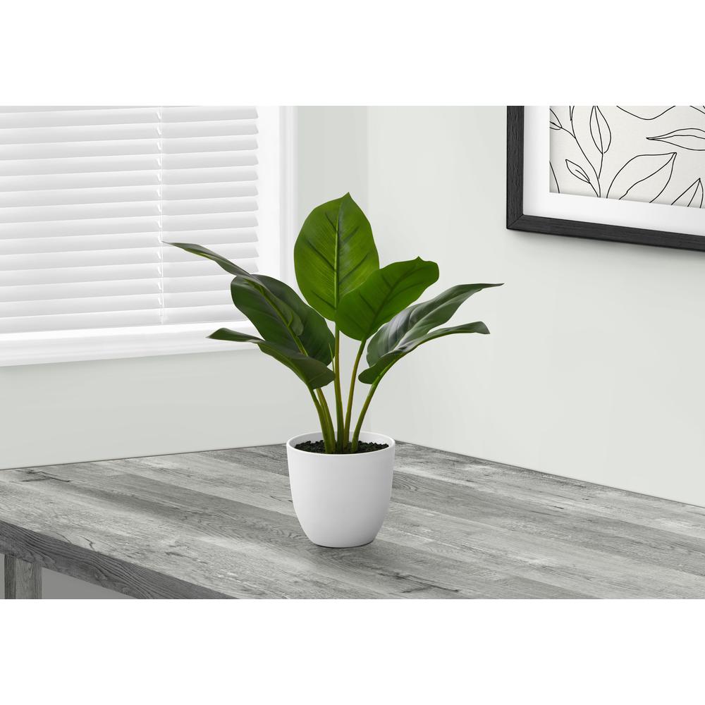 Artificial Plant, 17 Tall, Aureum, Indoor, Faux, Fake, Table, Greenery, Potted. Picture 5