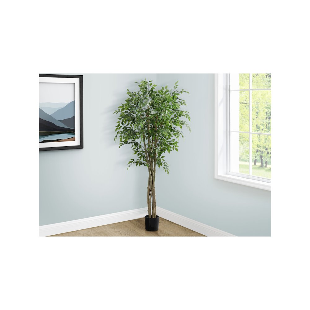 Artificial Plant, 79" Tall, Ficus Tree, Floor. Picture 2