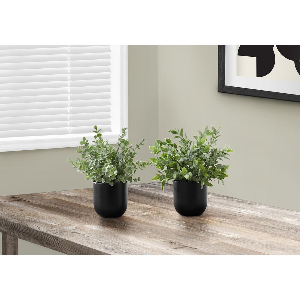 Artificial Plant, 11 Tall, Eucalyptus Grass, Indoor, Faux, Fake, Table. Picture 6