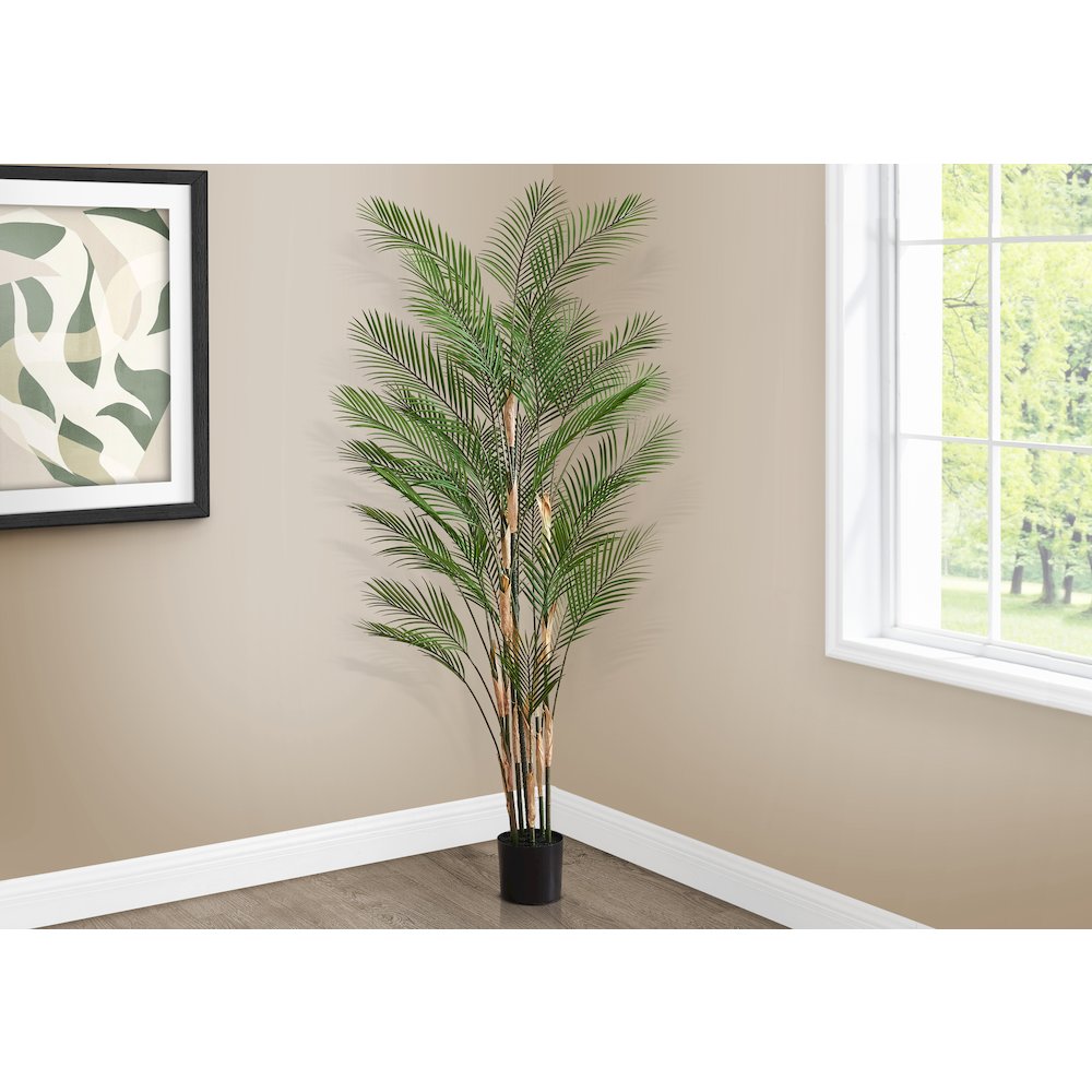 Artificial Plant, 83" Tall, Palm Tree, Decorative, Floor, Indoor. Picture 2
