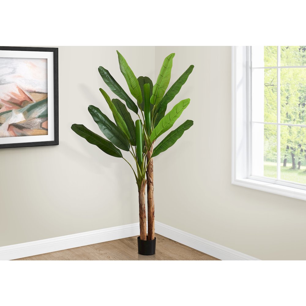 Artificial Plant, 83" Tall, Banana Tree, Indoor, Decorative. Picture 2