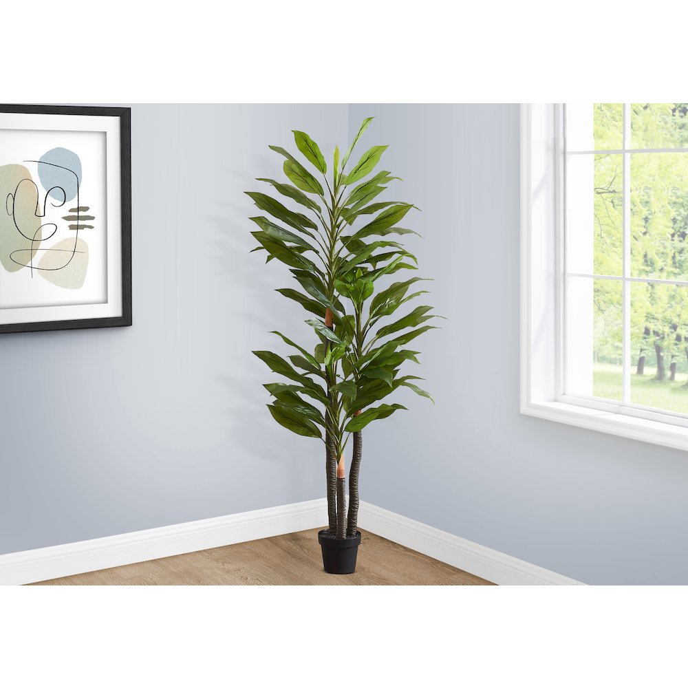 Artificial Plant, 83" Tall, Indoor, Dracaena Tree, Decorative. Picture 2