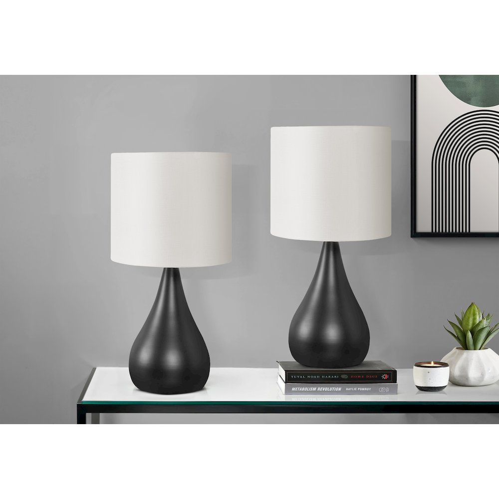 Lighting, Set Of 2, 18H, Table Lamp, Black. Picture 4