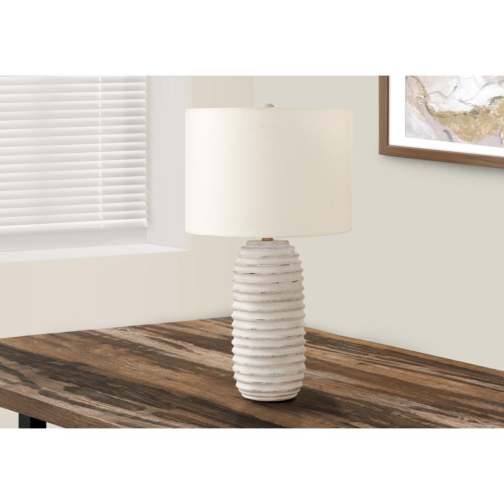 Lighting, 28"H, Table Lamp, Cream Resin, Ivory / Cream Shade, Transitional. Picture 5