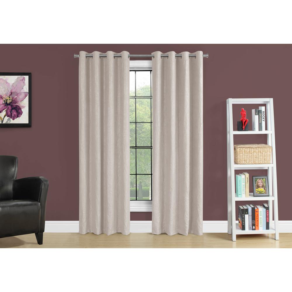 Curtain Panel, 2pcs Set, 54W X 84L, Room Darkening, Grommet, Living Room. Picture 3