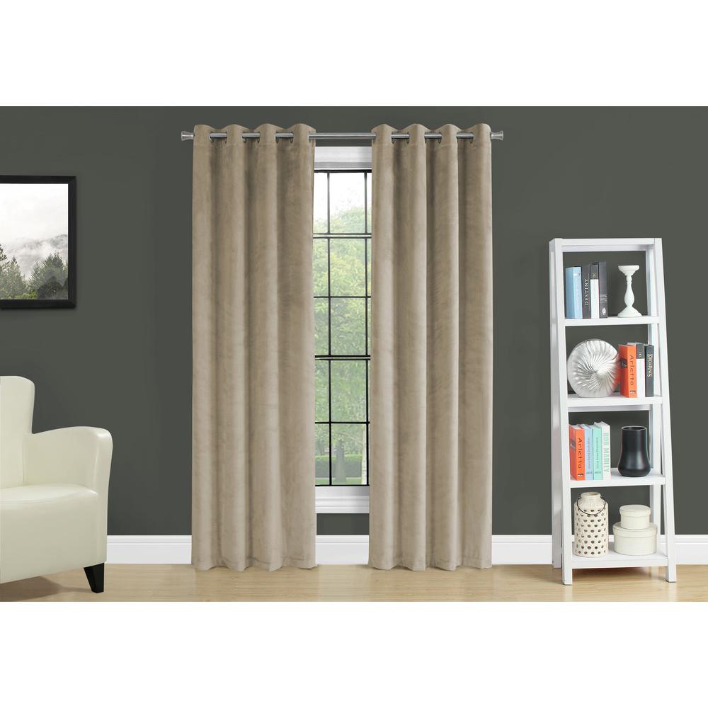Curtain Panel, 2pcs Set, 54W X 84L, Room Darkening, Grommet, Living Room. Picture 3