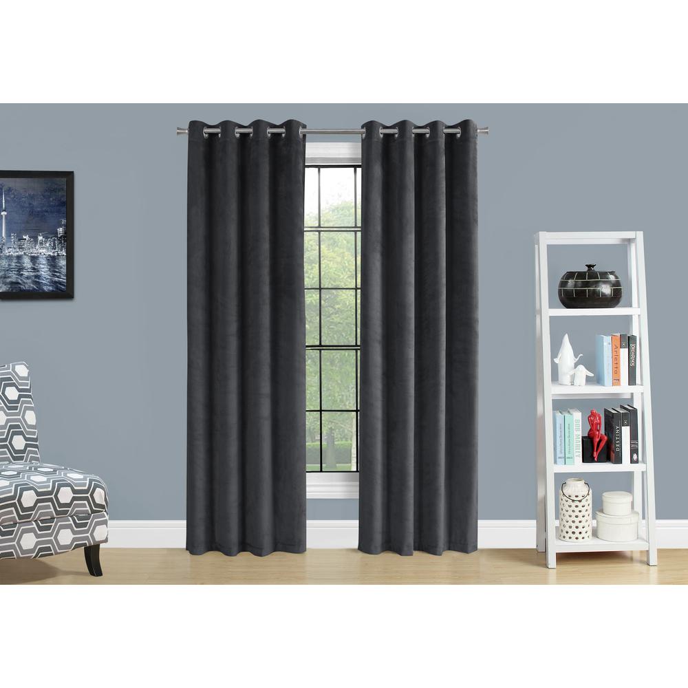 Curtain Panel, 2pcs Set, 54W X 95L, Room Darkening, Grommet, Living Room. Picture 3