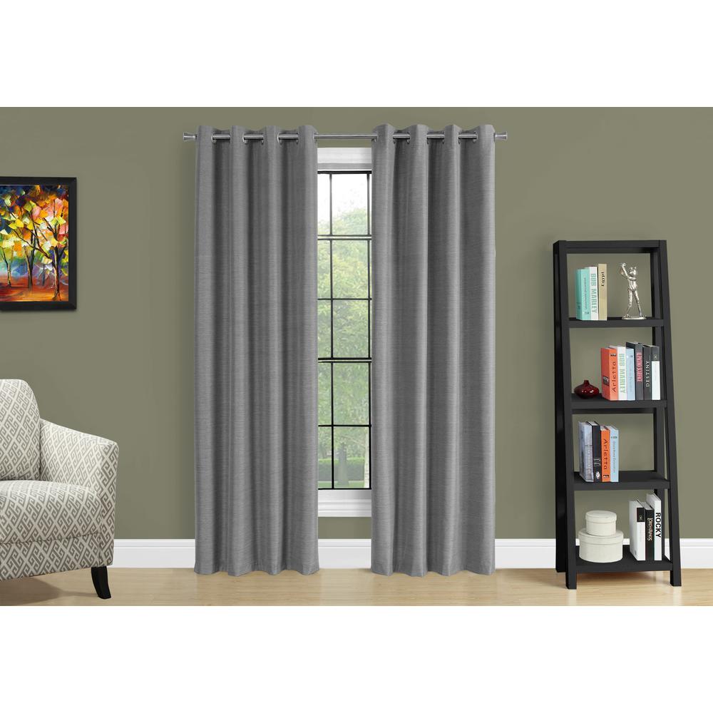 Curtain Panel, 2pcs Set, 54W X 95L, 100% Blackout, Grommet, Living Room. Picture 3