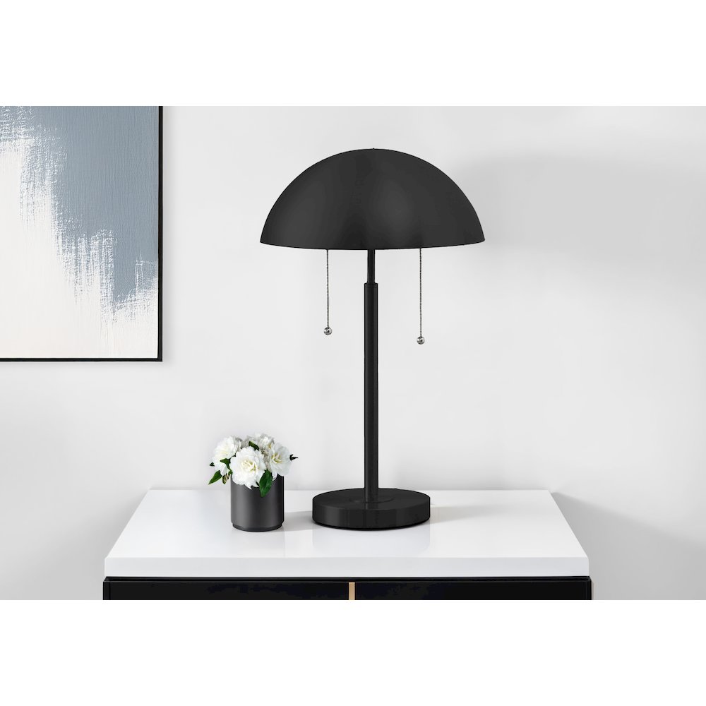 Lighting, 20"H, Table Lamp, Black Metal, Contemporary. Picture 2