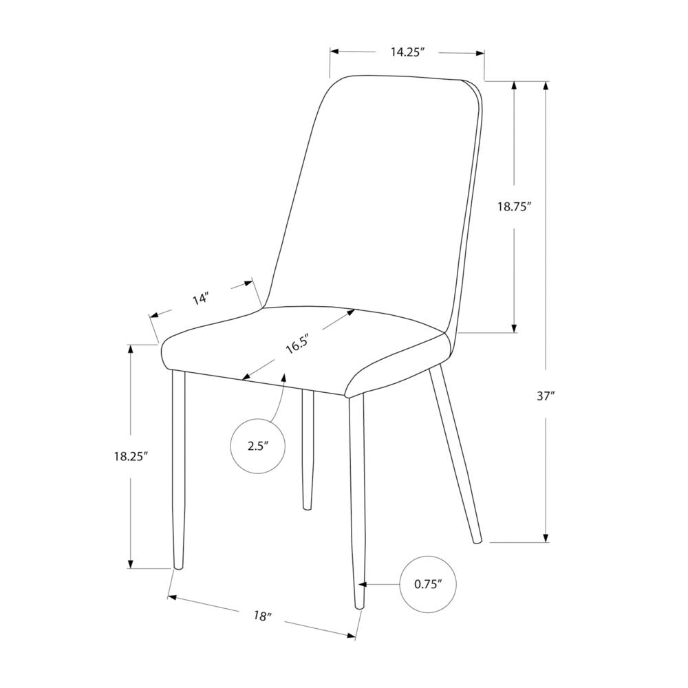 Dining Chair, Set Of 2, Side, Upholstered, Kitchen, Dining Room. Picture 4