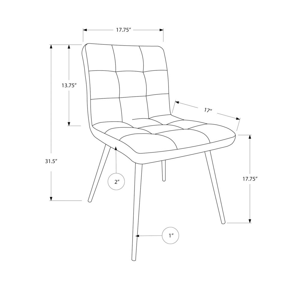Dining Chair, Set Of 2, Side, Upholstered, Kitchen, Dining Room. Picture 4
