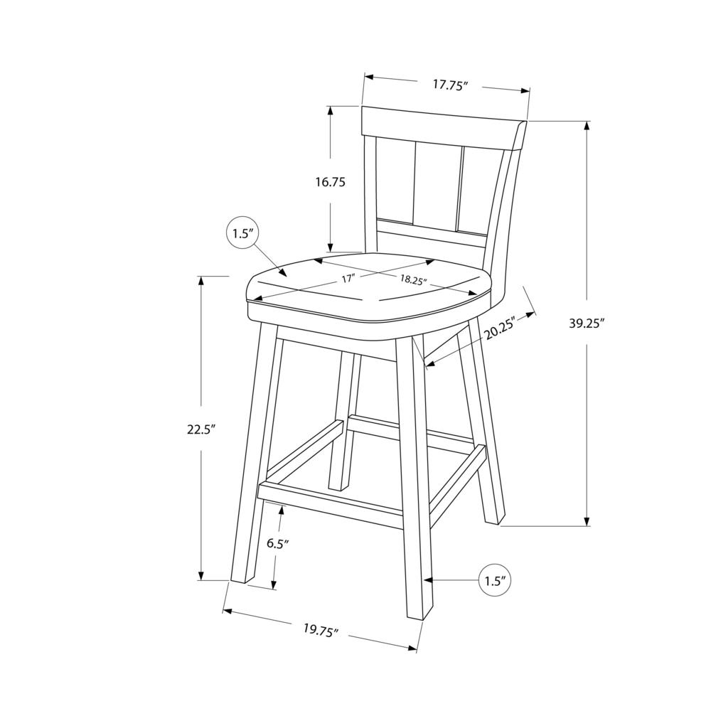 Bar Stool, Set Of 2, Swivel, Counter Height, Kitchen. Picture 4