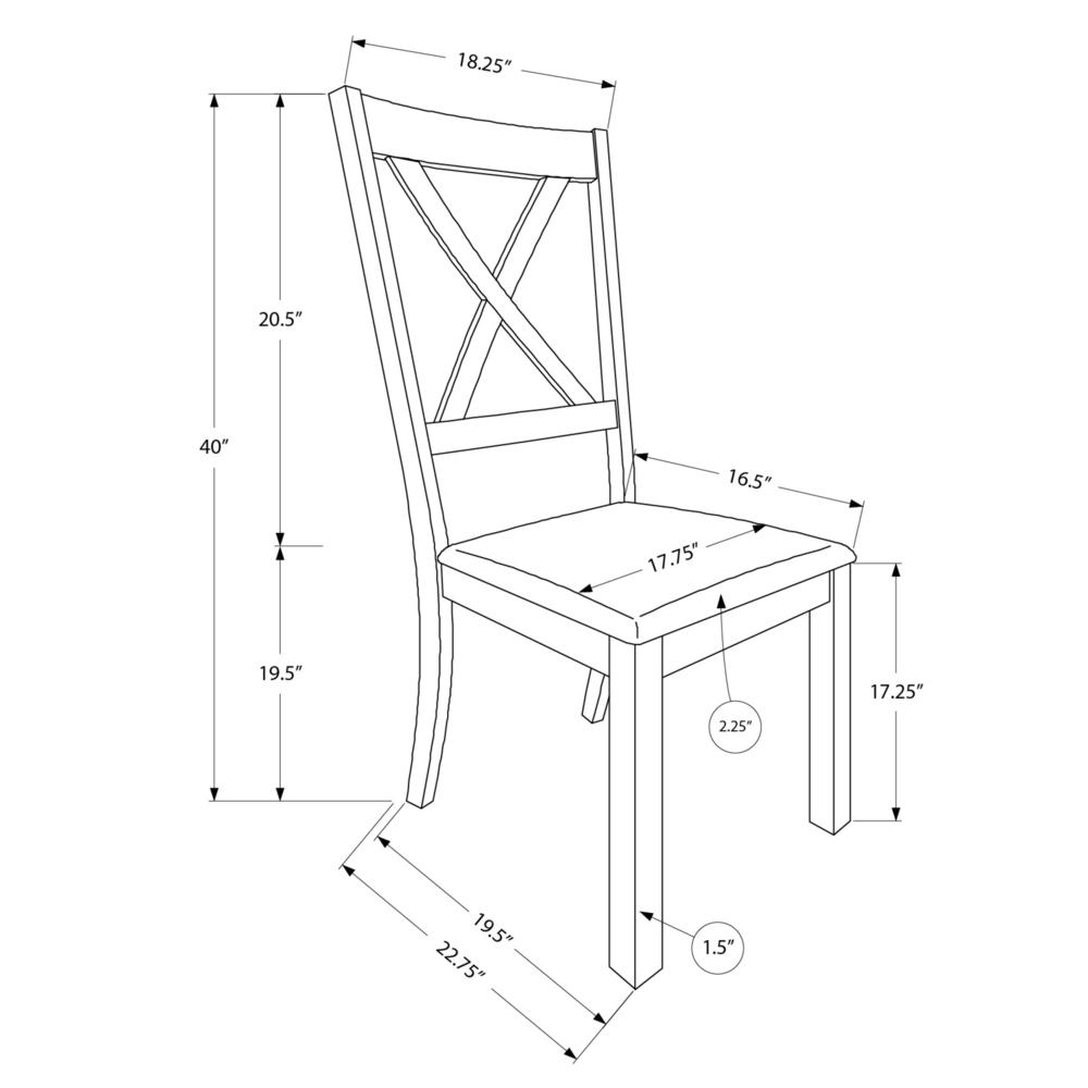 Dining Chair, Set Of 2, Side, Upholstered, Kitchen, Dining Room. Picture 11