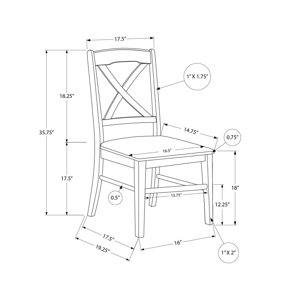 Dining Chair, Set Of 2, Side, Kitchen, Dining Room. Picture 4