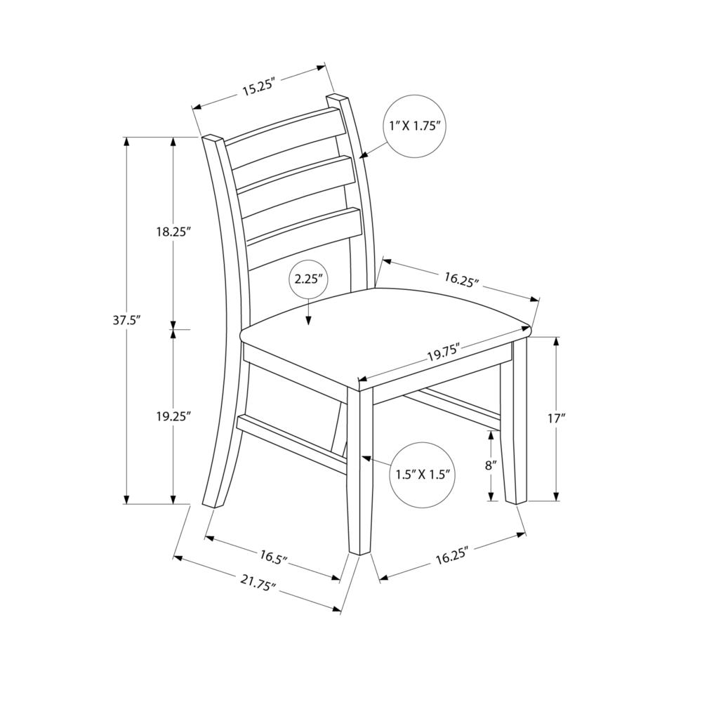 Dining Chair, Set Of 2, 37 Height, Kitchen, Dining Room, Side, Upholstered. Picture 10