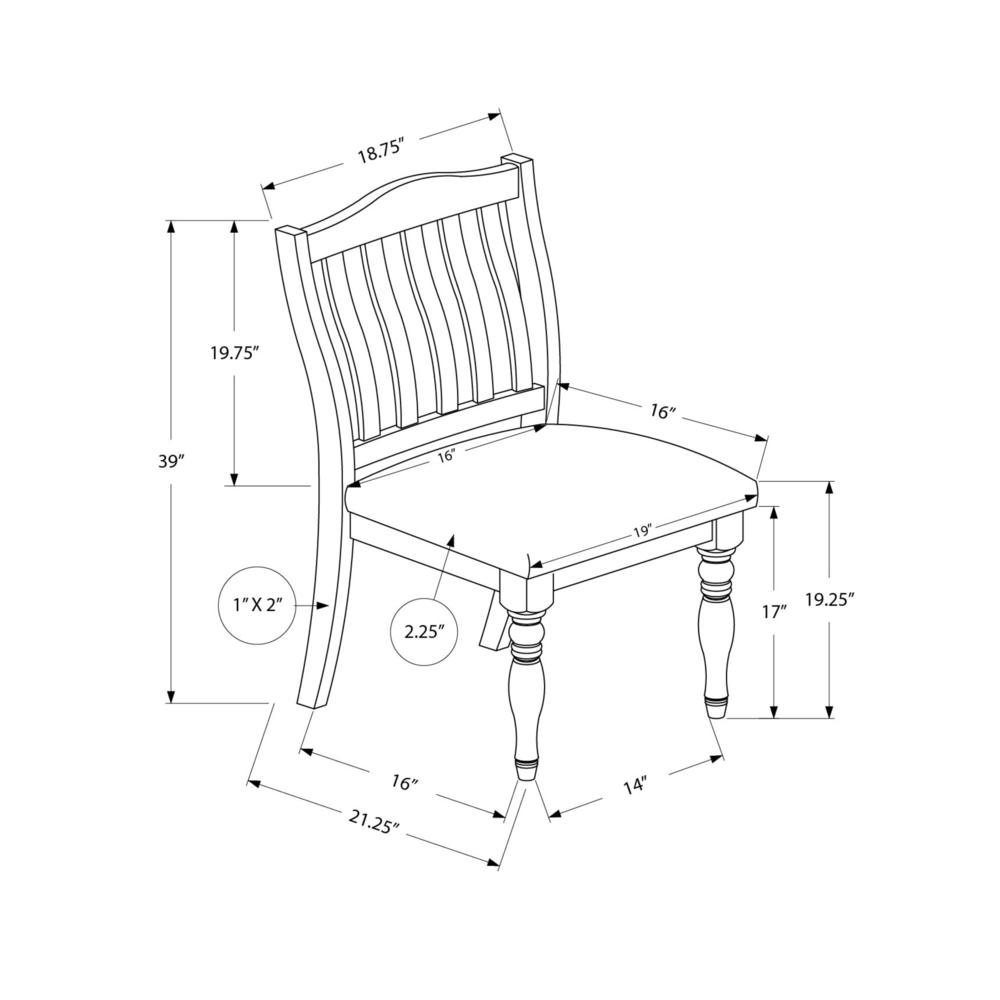 Dining Chair, 39 Height, Set Of 2, Upholstered, Dining Room, Kitchen, Side. Picture 11