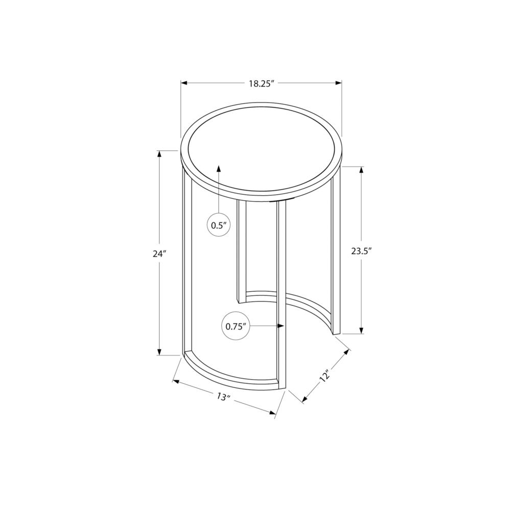 Accent Table, Side, Round, End, Nightstand, Lamp, Living Room, Bedroom, Grey. Picture 10