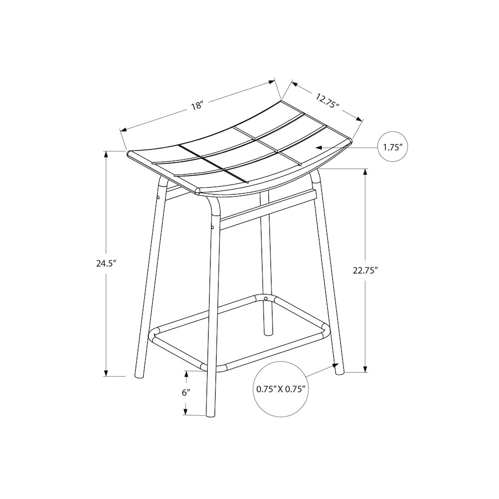 Barstool, Counter Height, Set Of 2, Kitchen. Picture 3