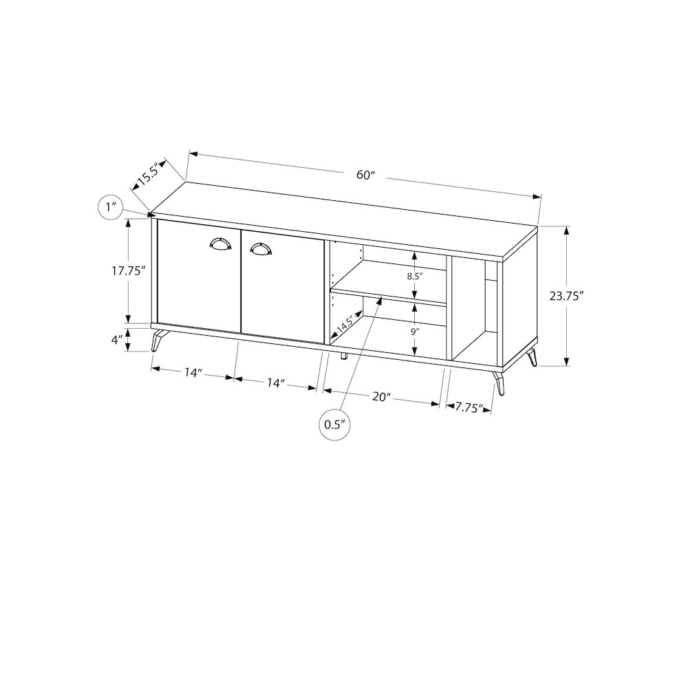 Tv Stand, 60 Inch, Console, Media Entertainment Center, Storage Cabinet. Picture 4