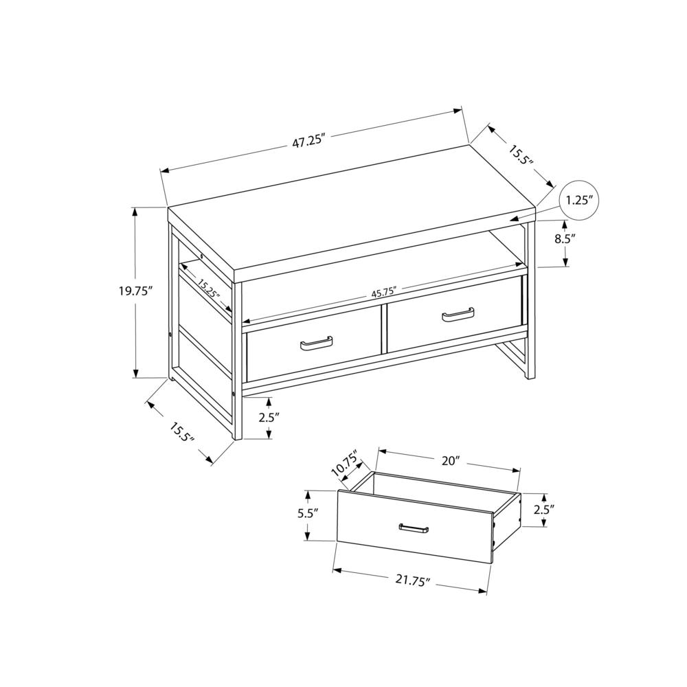 Tv Stand, 48 Inch, Console, Media Entertainment Center, Storage Drawers. Picture 10
