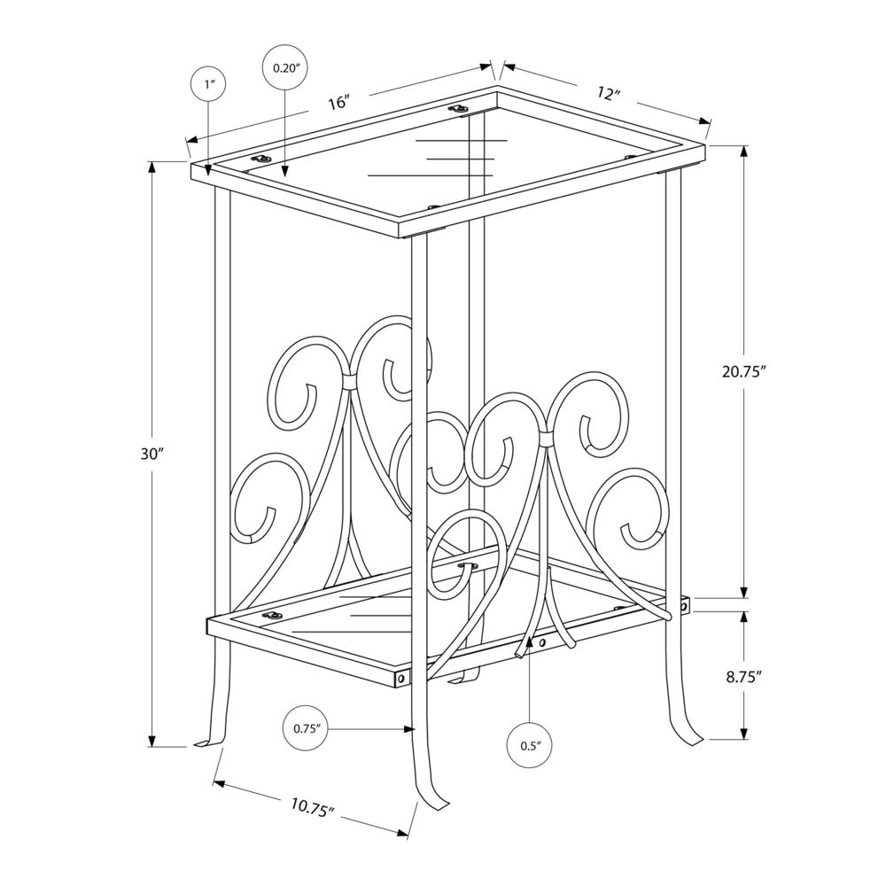 Accent Table, Side, End, Nightstand, Lamp, Living Room, Bedroom. Picture 4