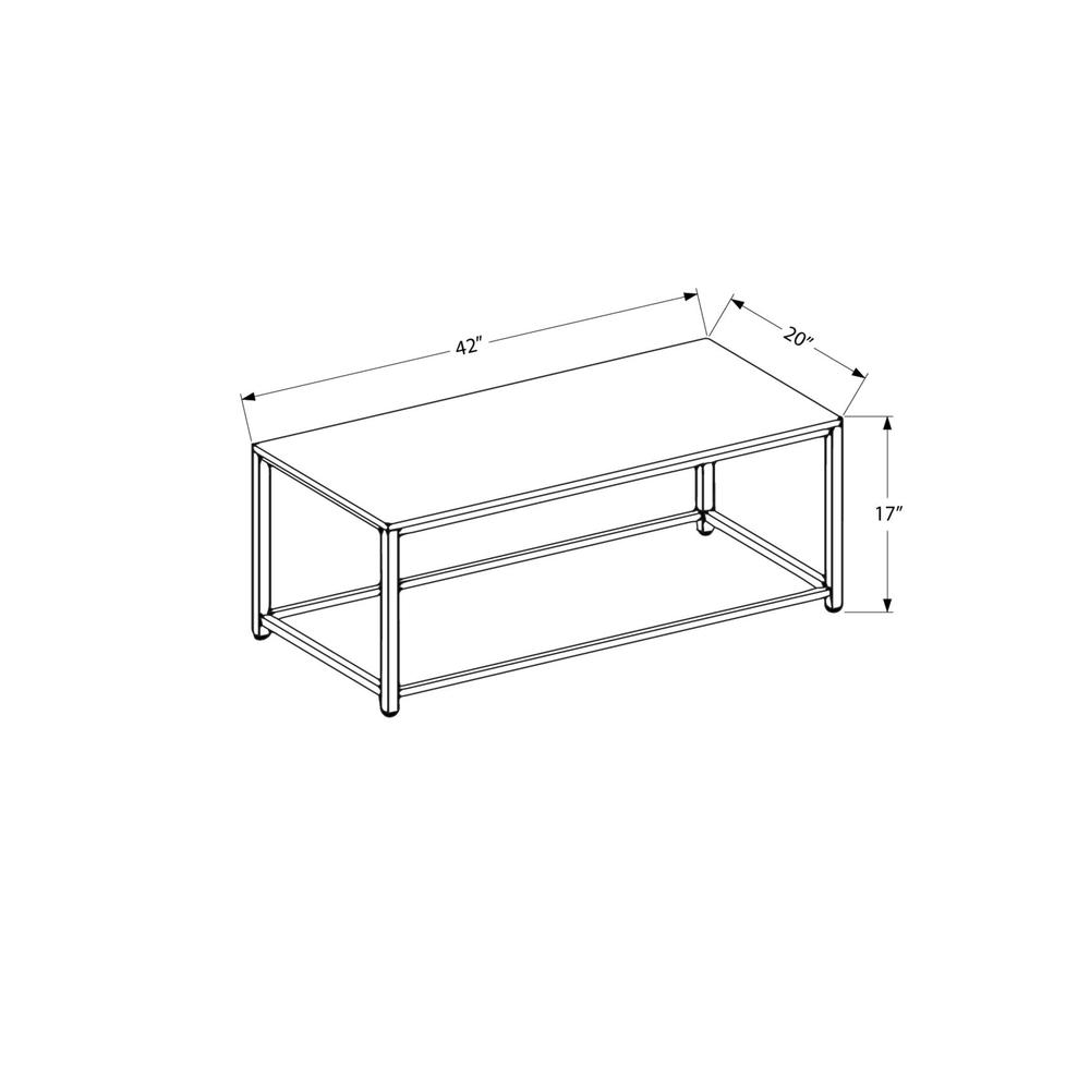 Coffee Table, Accent, Cocktail, Rectangular, Living Room, 42 L, Brown Tile. Picture 4