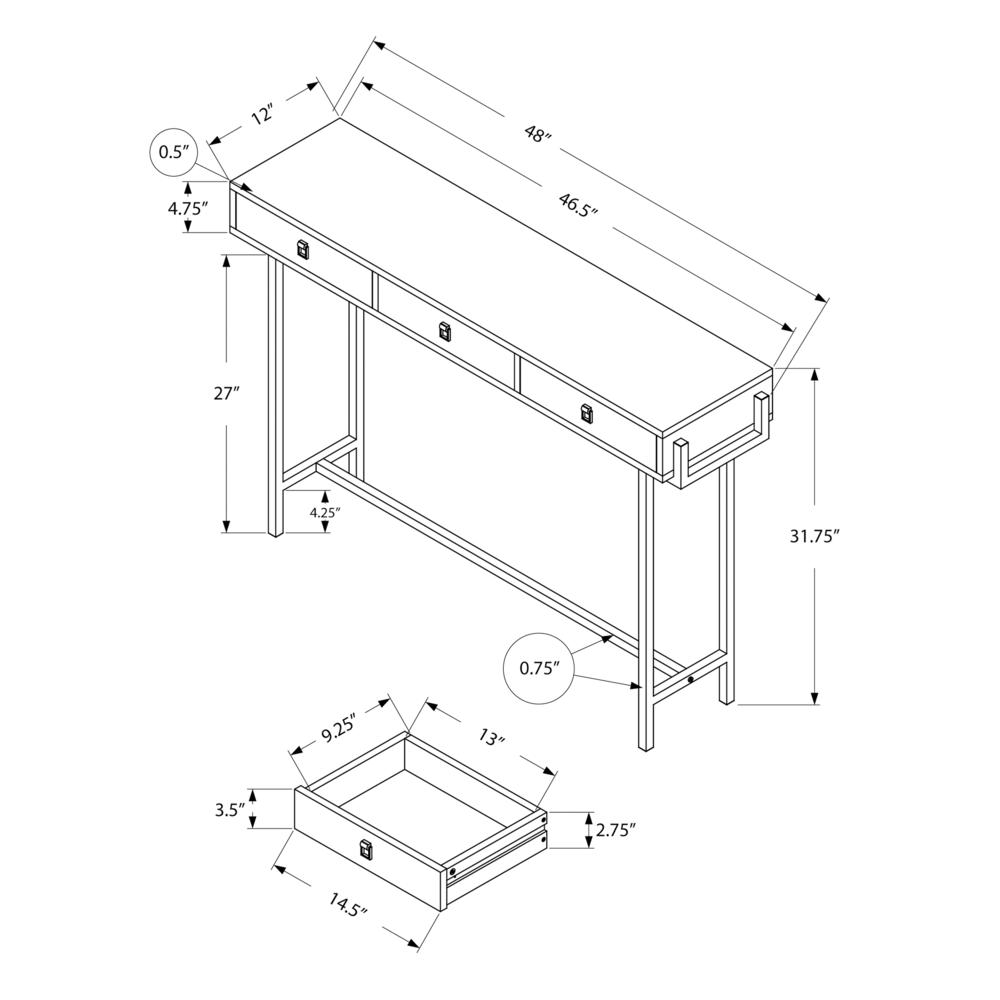 Accent Table, Console, Entryway, Narrow, Sofa, Storage Drawer. Picture 4