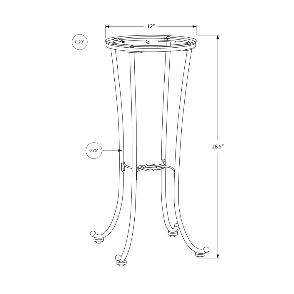 Accent Table, Side, End, Plant Stand, Round, Living Room. Picture 4