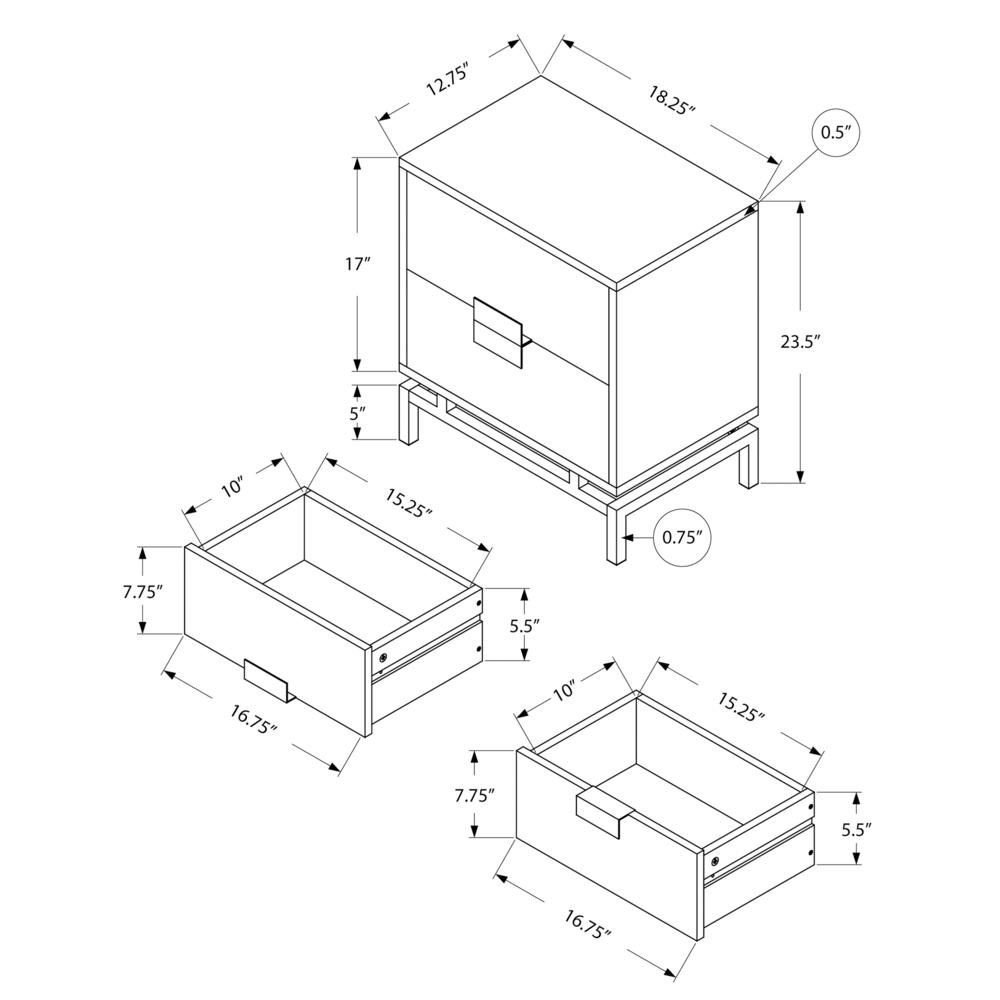 Accent Table, Side, End, Nightstand, Lamp, Storage Drawer, Living Room, Bedroom. Picture 4