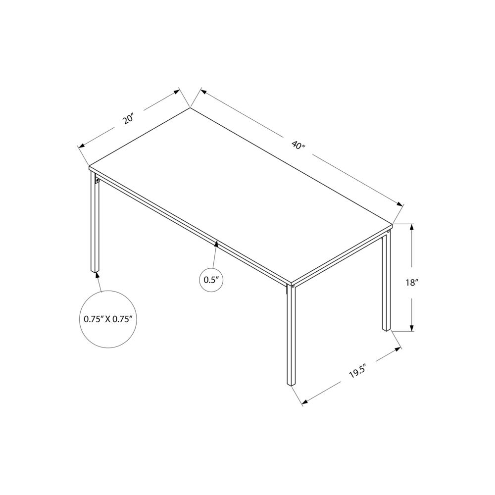 Coffee Table, Accent, Cocktail, Rectangular, Living Room, 40L, White Laminate. Picture 4