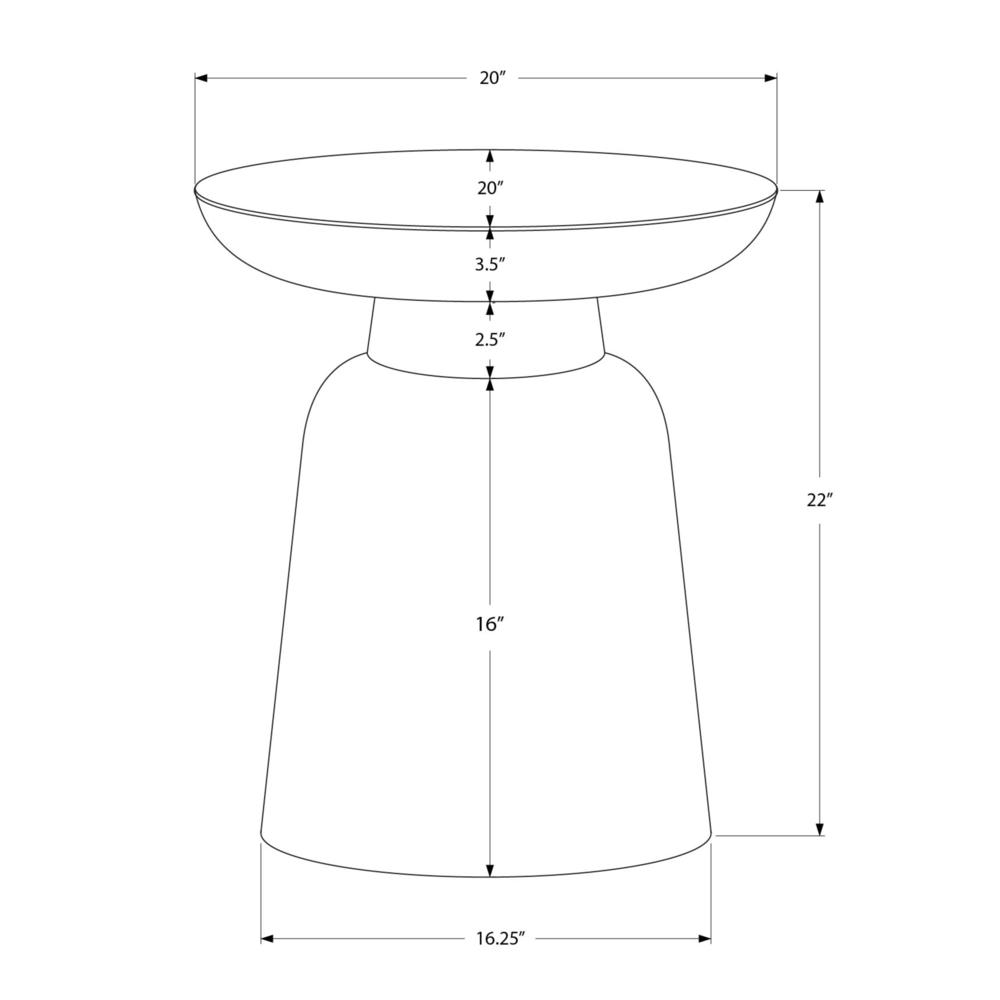 Accent Table, Drum, Side, End, Nightstand, Lamp, Living Room, Bedroom, Copper. Picture 6