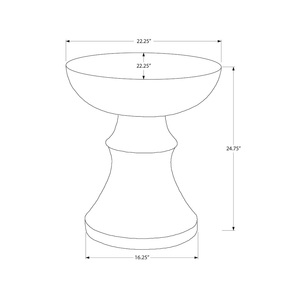 Accent Table, 25H, Side Table, End, Nightstand, Round, Grey, Contemporary. Picture 4
