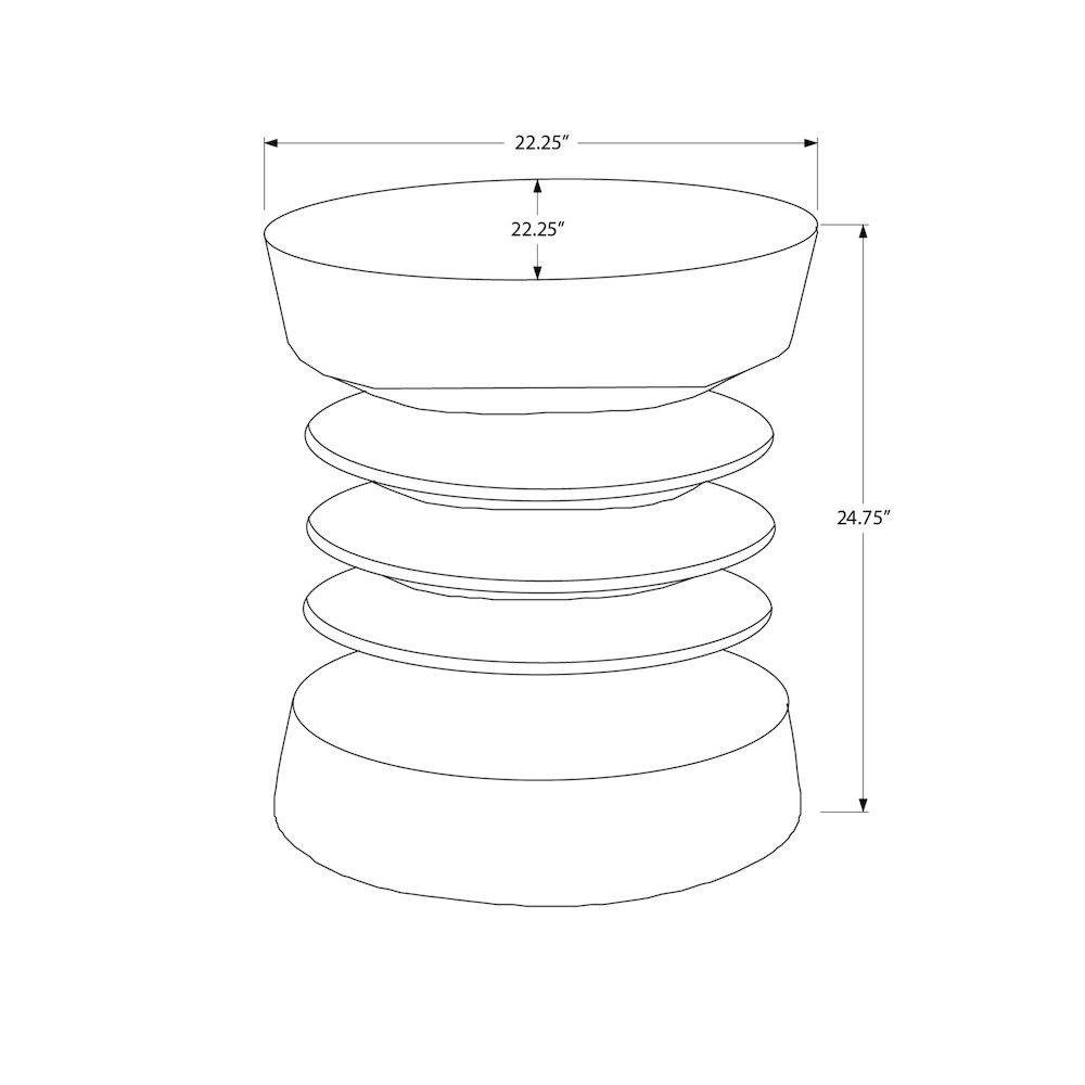Accent Table, 25H, Side Table, End, Nightstand, Round, Grey, Contemporary. Picture 7
