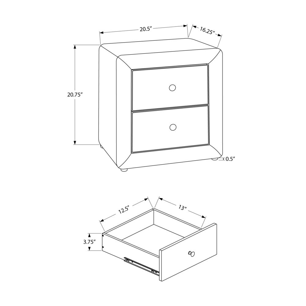 Bedroom Accent, Nightstand, End, Side, Lamp, Storage Drawer, Bedroom. Picture 11