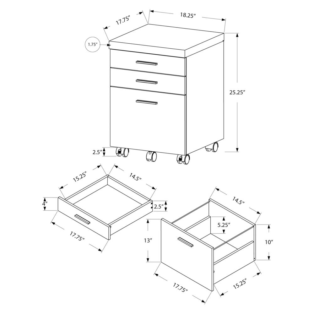 File Cabinet, Rolling Mobile, Storage Drawers, Printer Stand, Office, Work. Picture 4