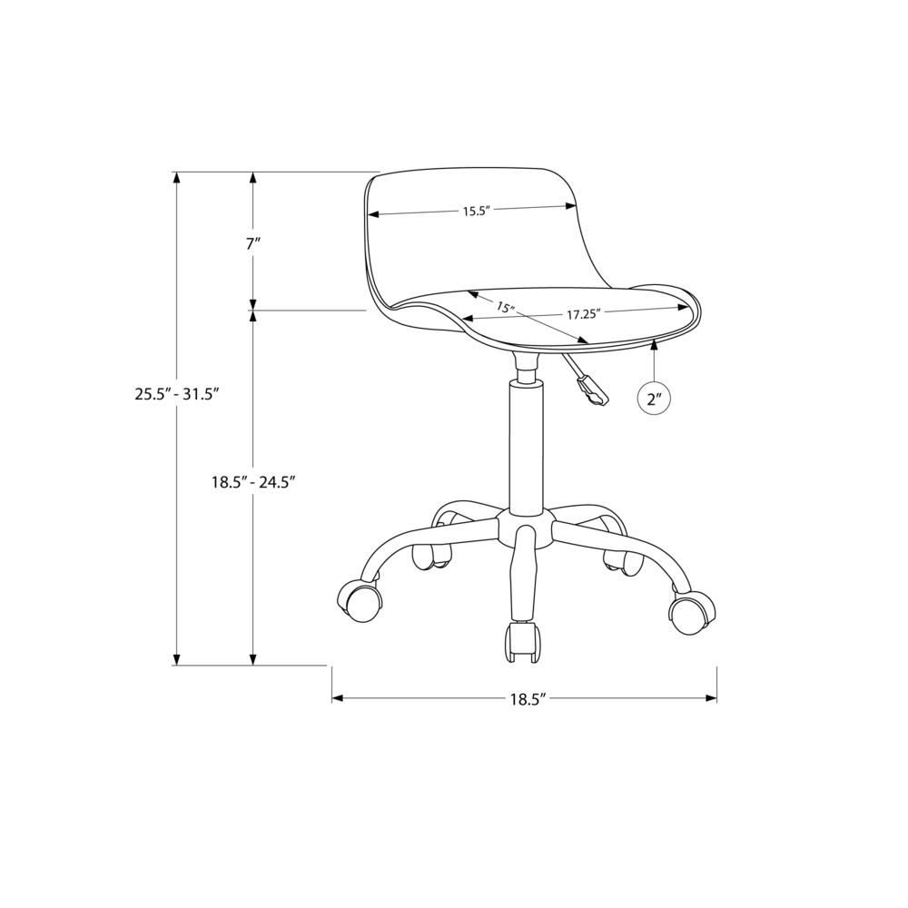 Office Chair, Adjustable Height, Swivel, Ergonomic, Computer Desk, Work. Picture 10