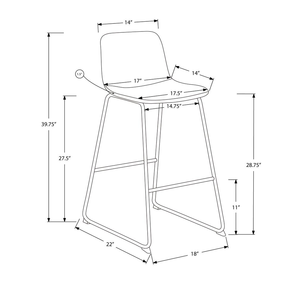 Office Chair, Bar Height, Standing, Computer Desk, Work, Brown Leather Look. Picture 10