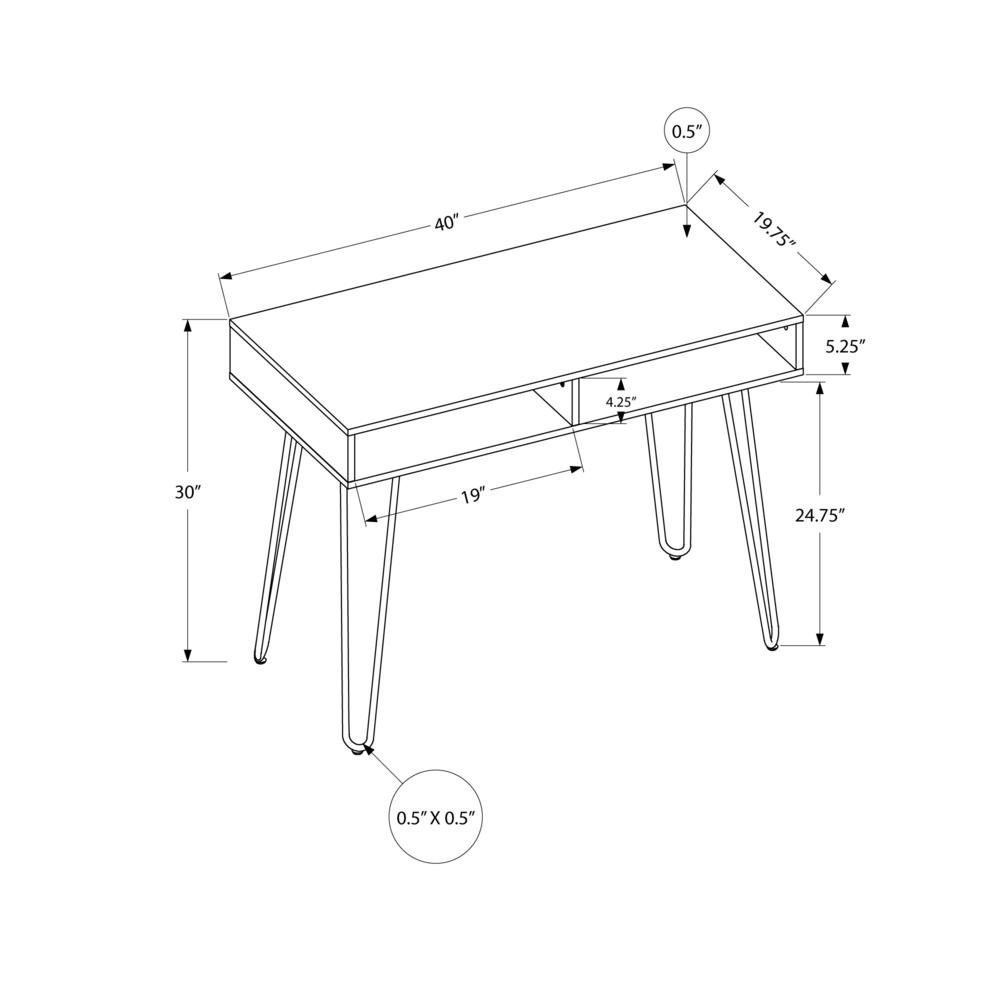 Computer Desk, Home Office, Laptop, Left, Right Set-up, Storage Drawers, 40L. Picture 4
