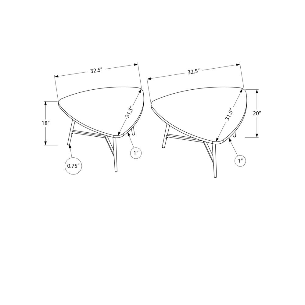 Table Set, 2pcs Set, Coffee, End, Side, Accent, Living Room. Picture 4