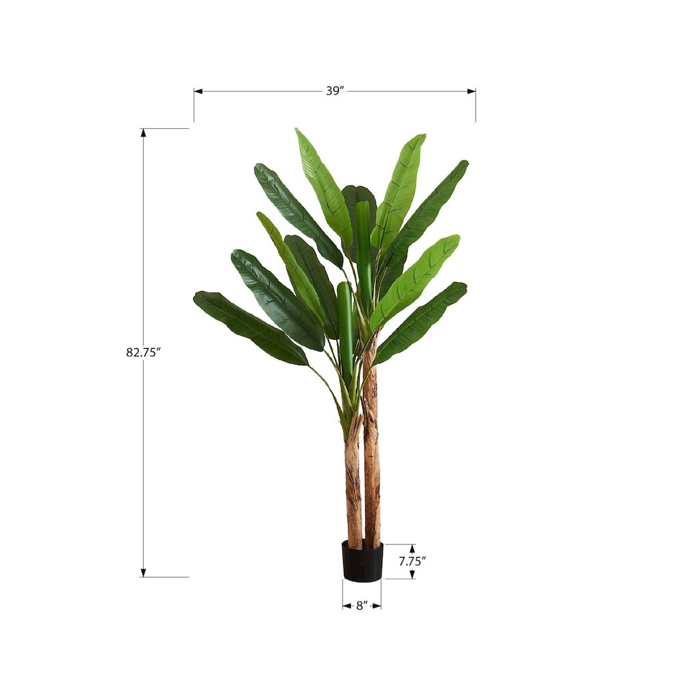 Artificial Plant, 83" Tall, Banana Tree, Indoor, Decorative. Picture 3