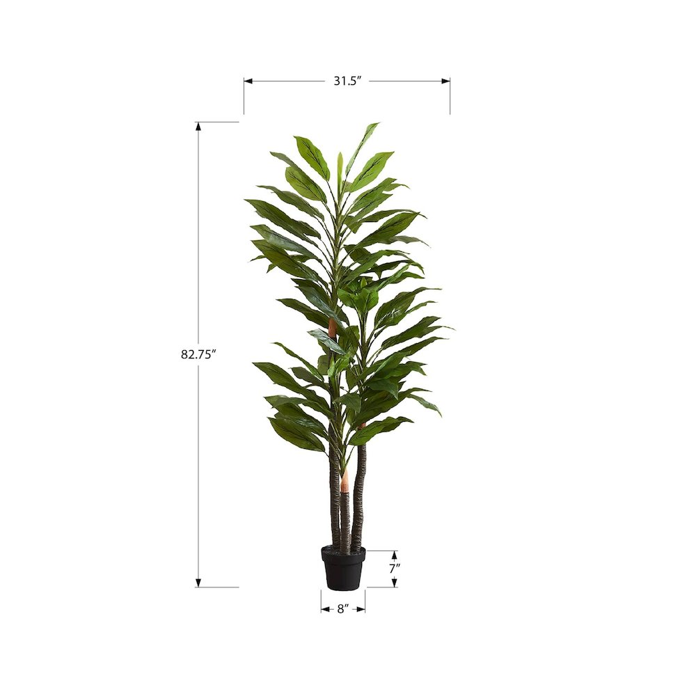 Artificial Plant, 83" Tall, Indoor, Dracaena Tree, Decorative. Picture 3